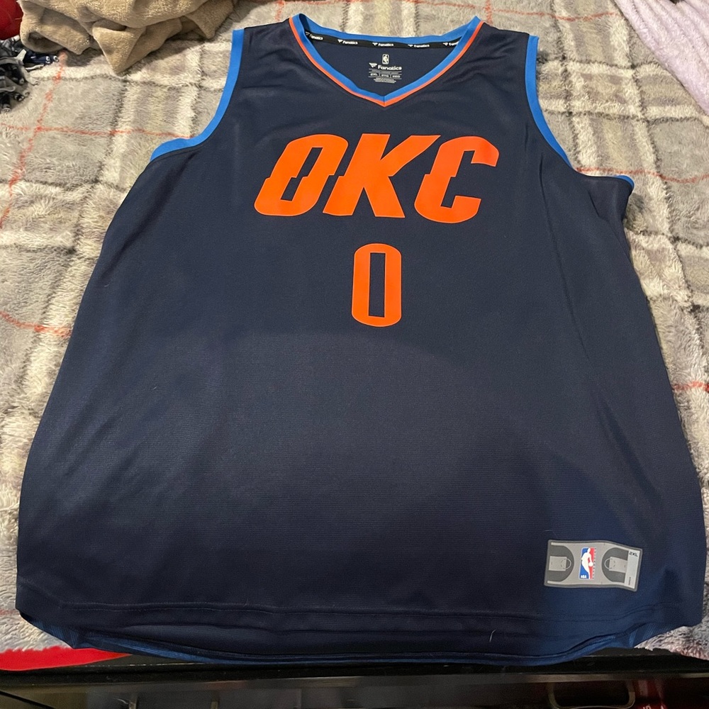 Mens Fanatics Oklahoma City Thunder Basketball Jersey size XXL(Russel Westbrook)